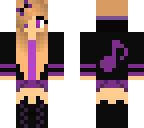 cute purple music girl