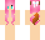 pink haired fox girl base