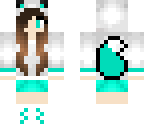 blue and white wolf girl