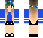 blue flower girl