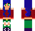 cute summer girl with blue hair