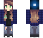 blue flannel girl