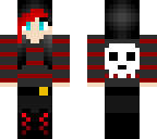 emo red and black girl