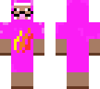 pink sheep with fire hoodie