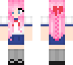anime school girl pink hair kawaii