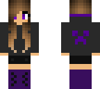 black and purple creeper hoodie girl