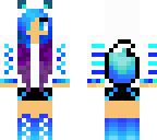 blue and purple haird girl