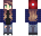 blue flannel girl