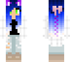 blue haired cat girl