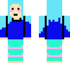 cute blue haird girl