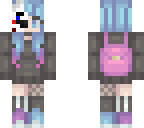 masked backpack girl