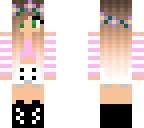 striped pink crop top girl