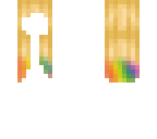blonde with rainbow tips