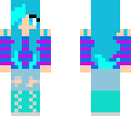 edited aqua haired girl