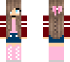 kawaii giel with dark brown hair