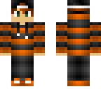 orange striped hoodie