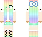 pastel rainbow girl fixed bow