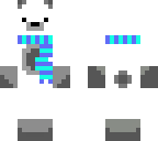blue scarf polarbear xd