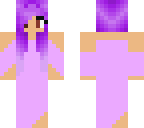 prom outfit with purple hair