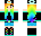 tomboy rainbow hair girl