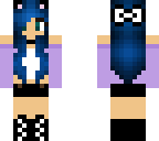 kitty with blue hair