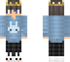 cute blue bunny boy pjs with crown