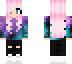 cute cosmic girl with pink hair