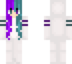 purple and cyan girl with white onesie
