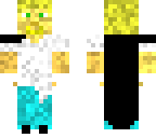 white steve cape black shoulder pad