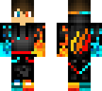 cool boy with fire logo