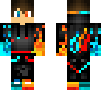 cool boy with icey fire logo