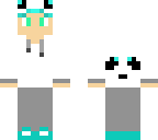 blue hair panda boy