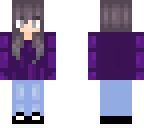 cute girl purple grey hair