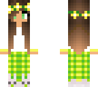 pajama green and yellow brown hair