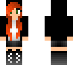 redhead in black
