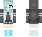 blue haired girl 