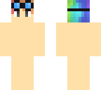 base rainbow hair and goggles base