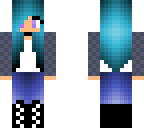 cute blue haired girl