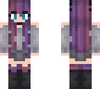cute girl with purple hair