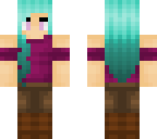 cool blue haired girl