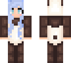 blue hair panda onesie girl