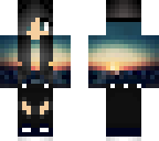 edited girl sunset