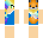 fox girl swimming