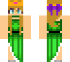 princess addie in a green dress