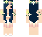 blue hair nature girl chibi