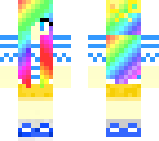 cute rainbow hair girl