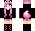 pink hair cat girl