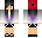 purple haired and red beanie girl