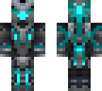 cyan robot warrior