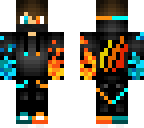 masked fire and ice boy